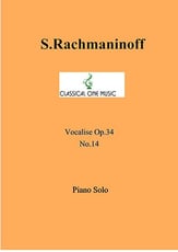 Vocalise Op. 34 No. 14 piano sheet music cover